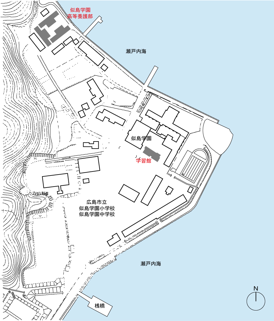 似島学園敷地図